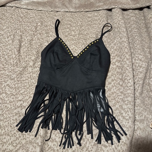 SHEIN Tops - Black Fringe Women Top shein nwt